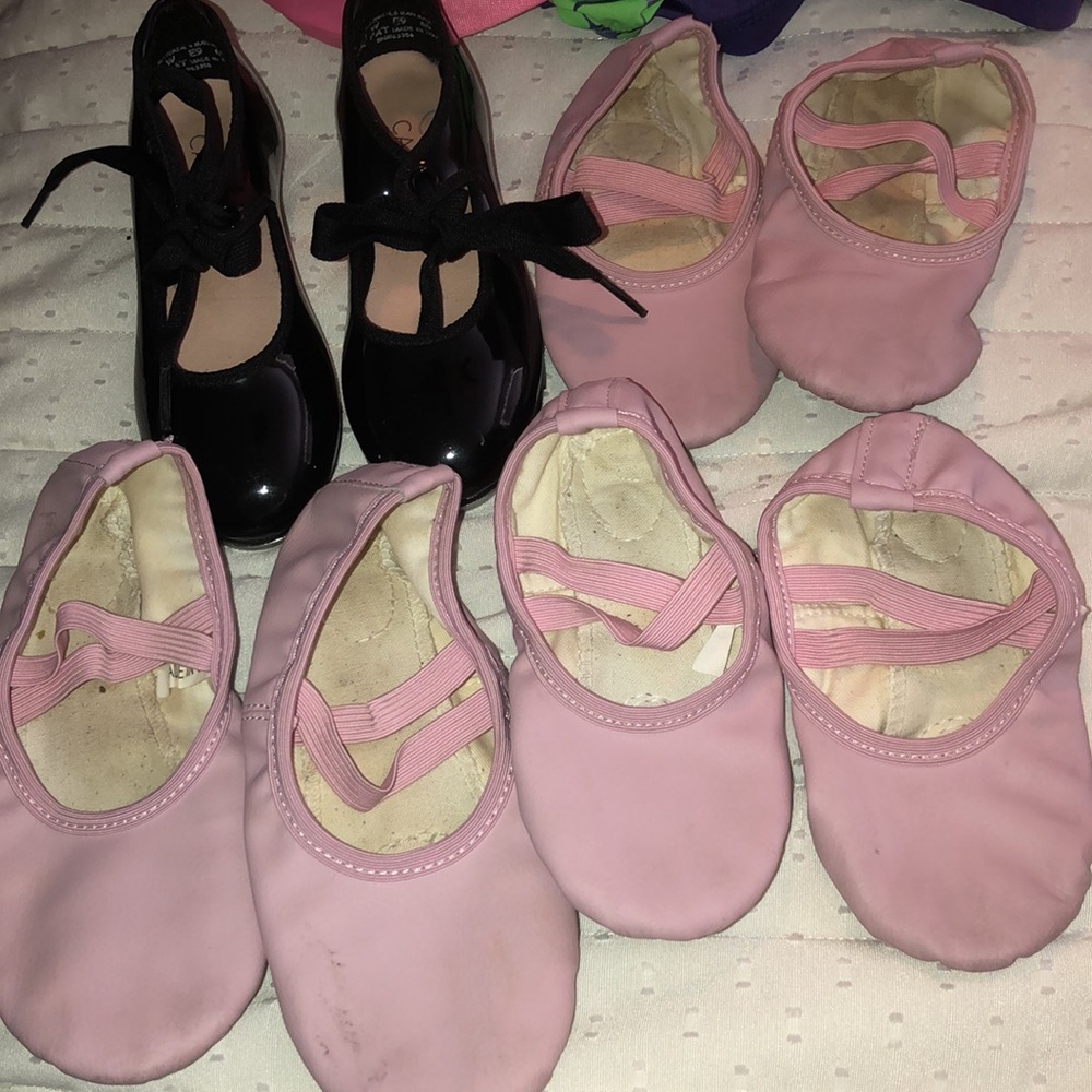 3 pair of Ballet shoes 🩰and one pair of tap shoes